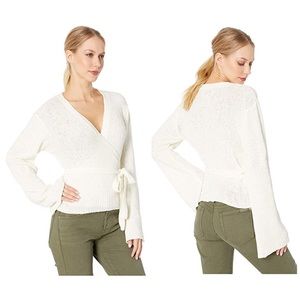 Cupcakes and Cashmere Imelda Faux Wrap Sweater